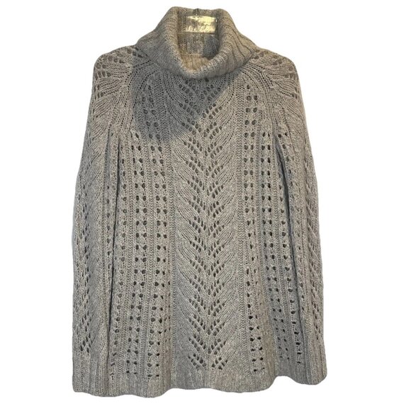 SLEEPING ON SNOW Women’s Cream Eldora Wool Blend Turtleneck Chunky Sweater Sz S - Picture 1 of 9